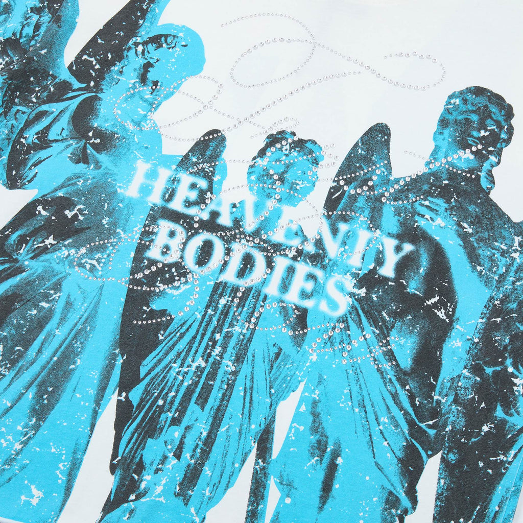 FIRST ROW Statues Rhinestone Graphic T-Shirt — detail