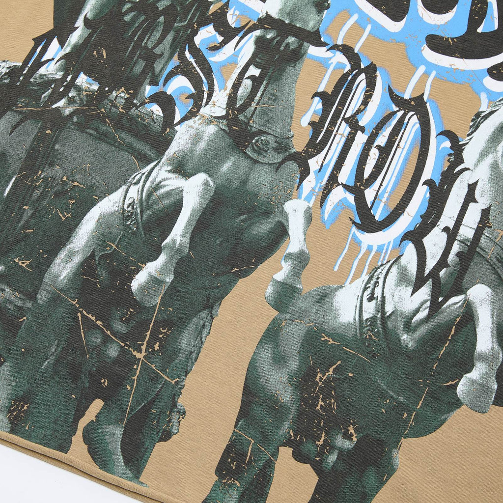 FIRST ROW Statue Horse Graphic T-Shirt — detail