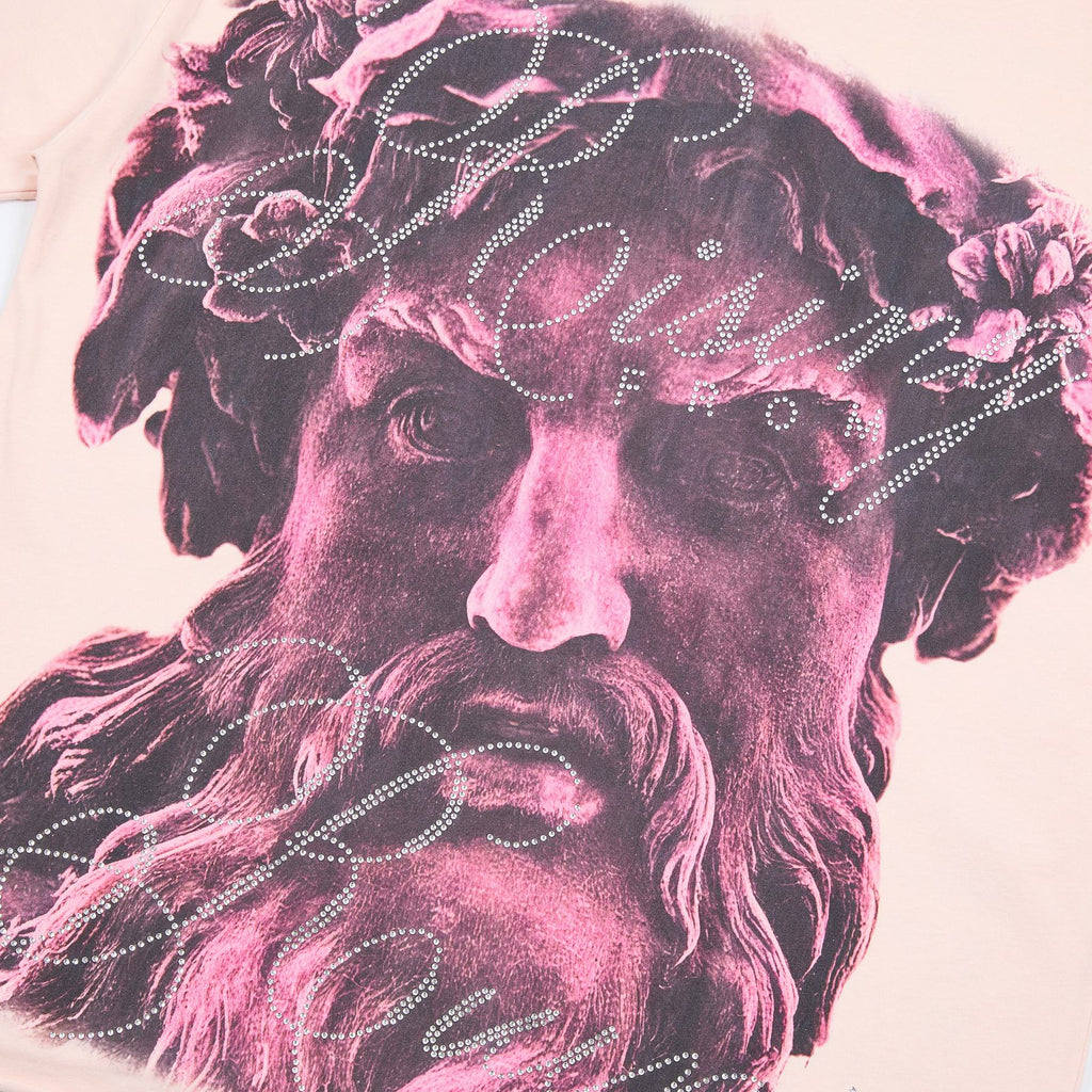 FIRST ROW Rhinestone Graphic Short-Sleeve T-Shirt — detail