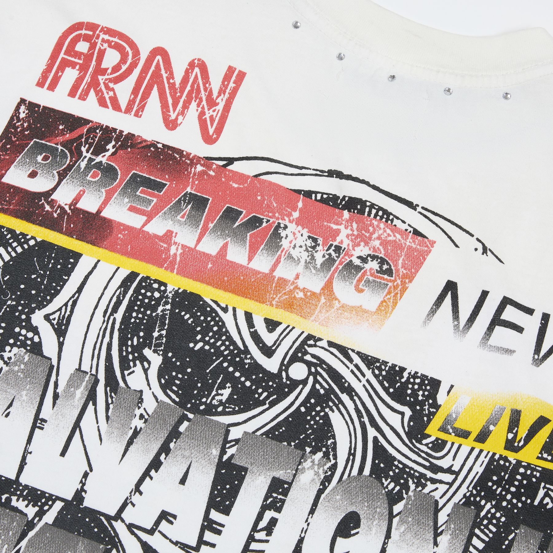 FIRST ROW Breaking News Salvation in the Skies Graphic T-Shirt — detail