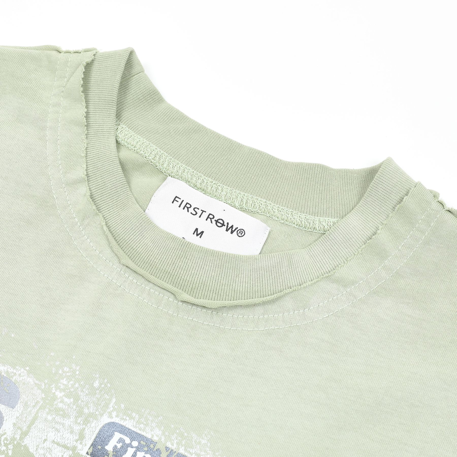 FIRST ROW Breaking News Warning From Heaven Cropped T-Shirt — neck_label