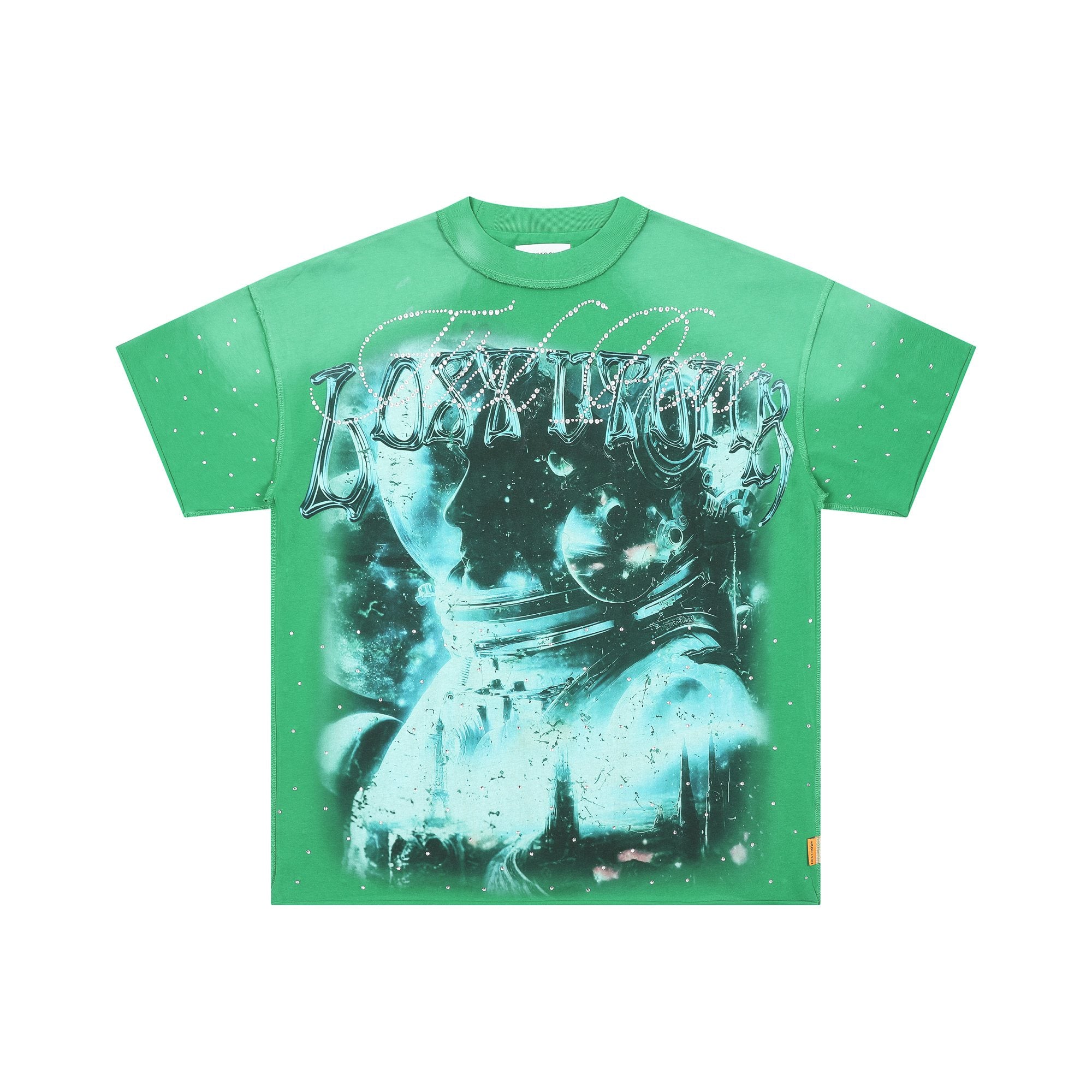FIRST ROW Lost Utopia Universe Astronaut Cropped T-Shirt — hero