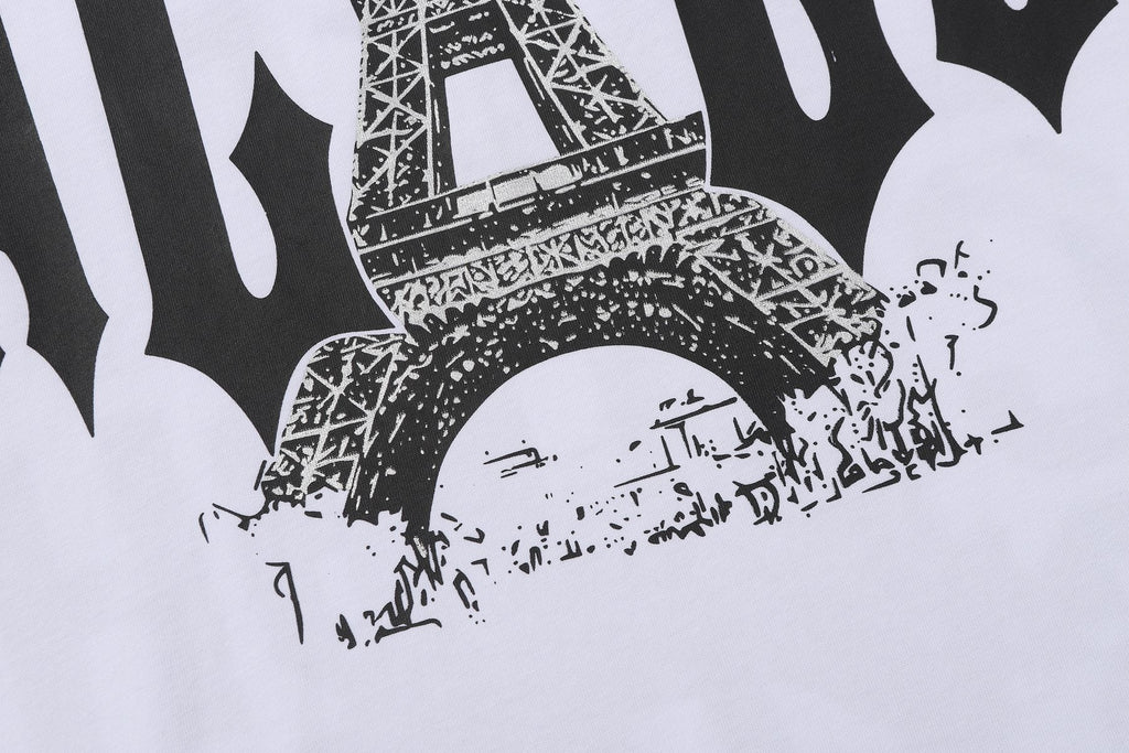 THAT'S A AWFUL LOT OF COUGH SYRUP Eiffel Tower Graphic T-Shirt — detail