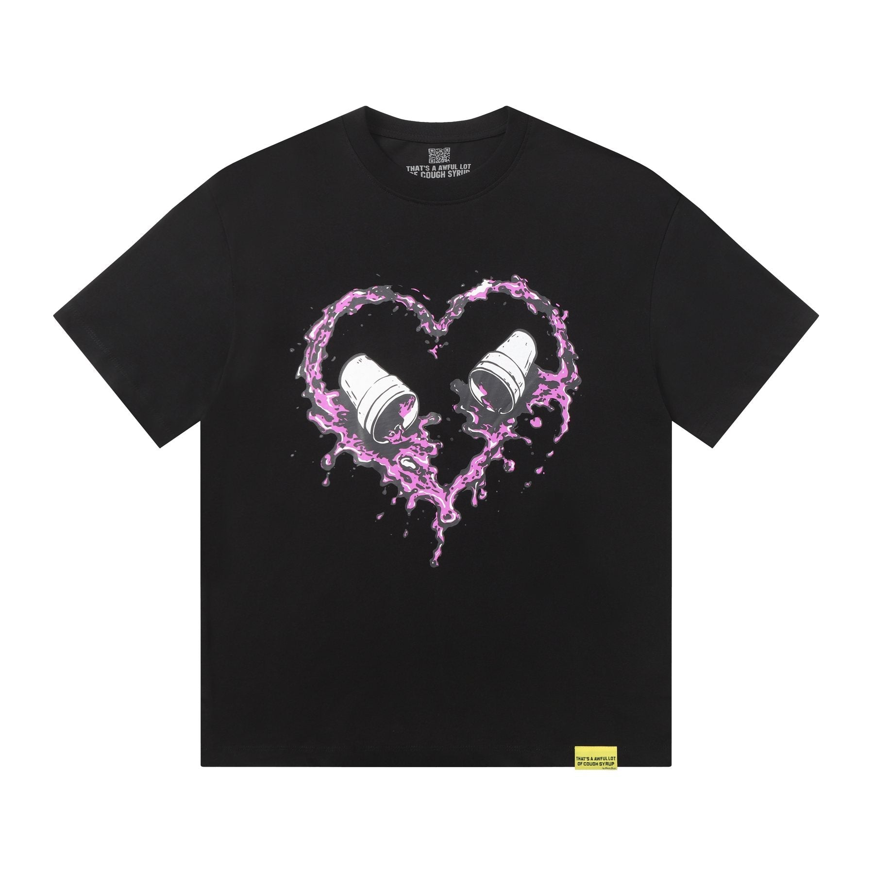 THAT'S A AWFUL LOT OF COUGH SYRUP Purple Front and Back Graphic T-Shirt — front