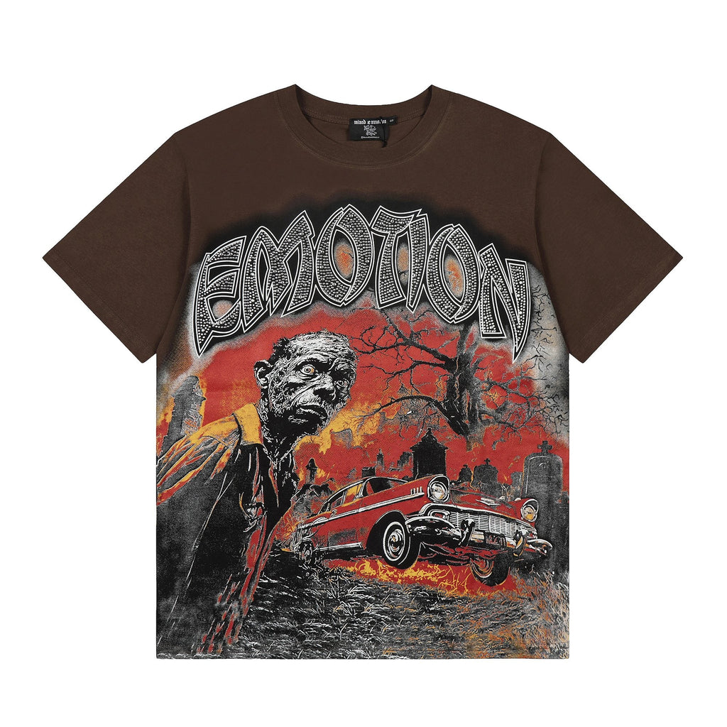 MIXED EMOTION Front-and-Back Graphic Short-Sleeve T-Shirt — hero