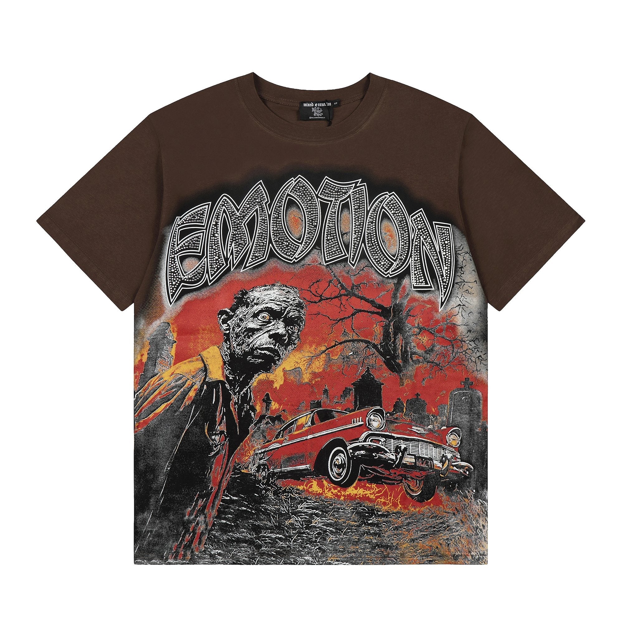 MIXED EMOTION Front-and-Back Graphic Short-Sleeve T-Shirt — hero