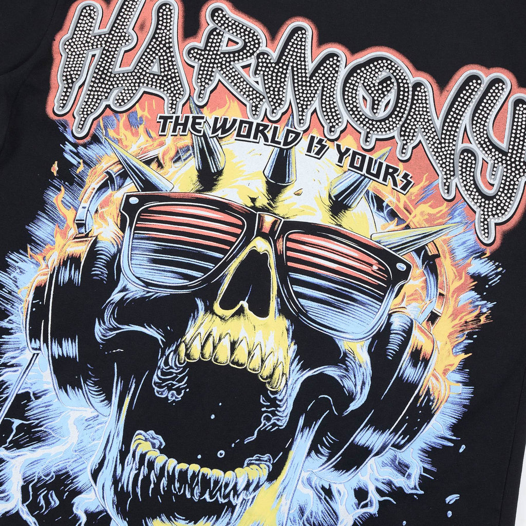 HARMONY Skull Graphic Short-Sleeve T-Shirt — detail