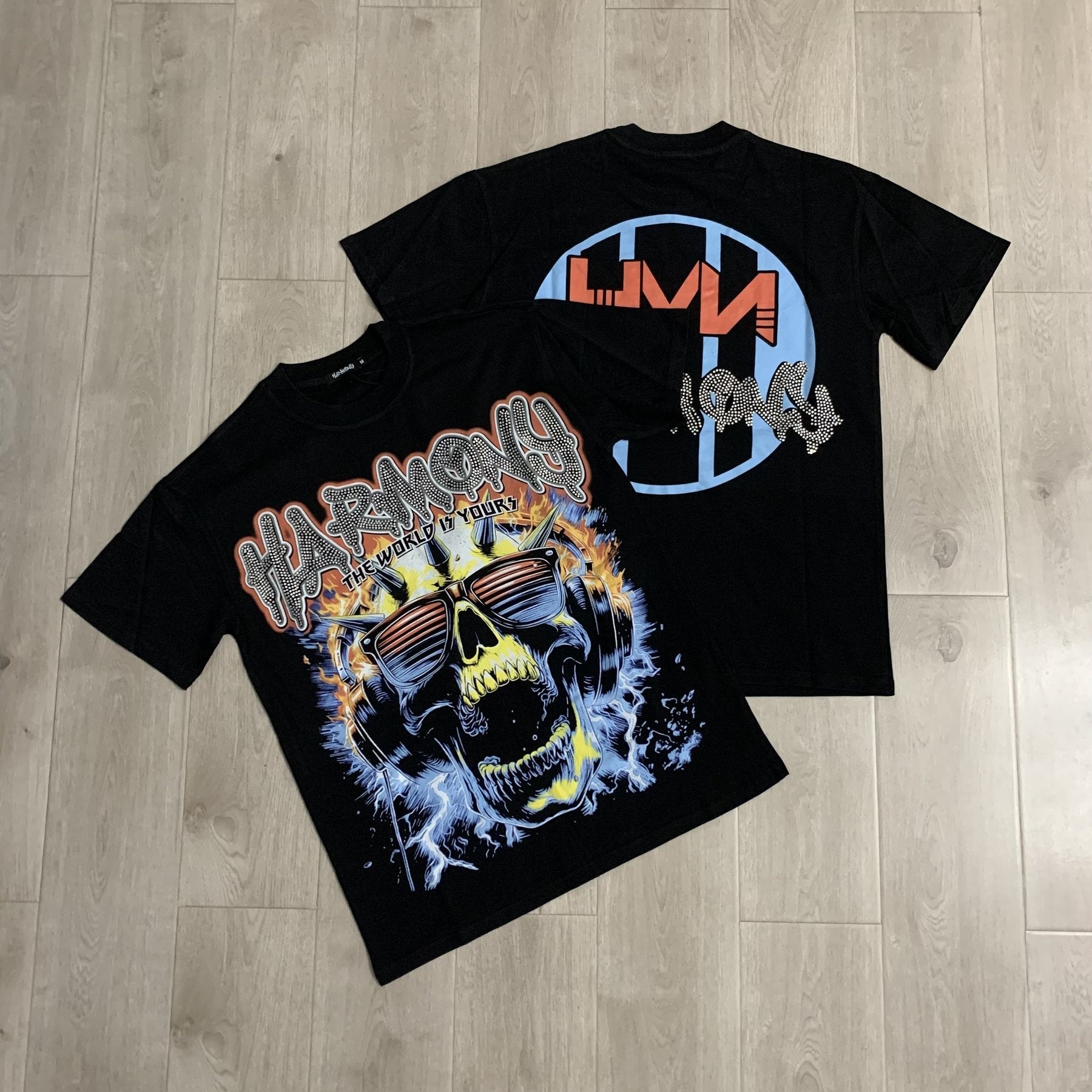 HARMONY Skull Graphic Short-Sleeve T-Shirt — context
