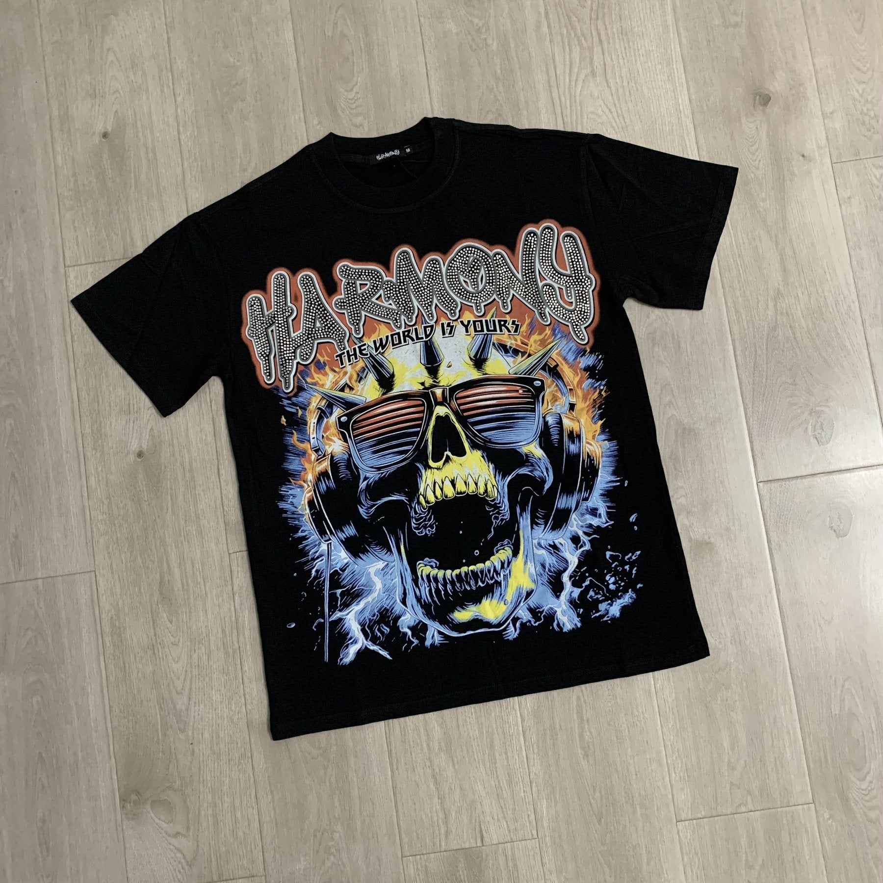 HARMONY Skull Graphic Short-Sleeve T-Shirt — front