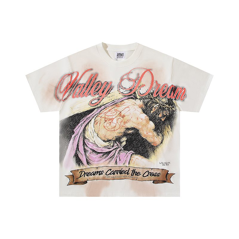 VALE USA Dreams Carried the Cross Graphic T-Shirt — front