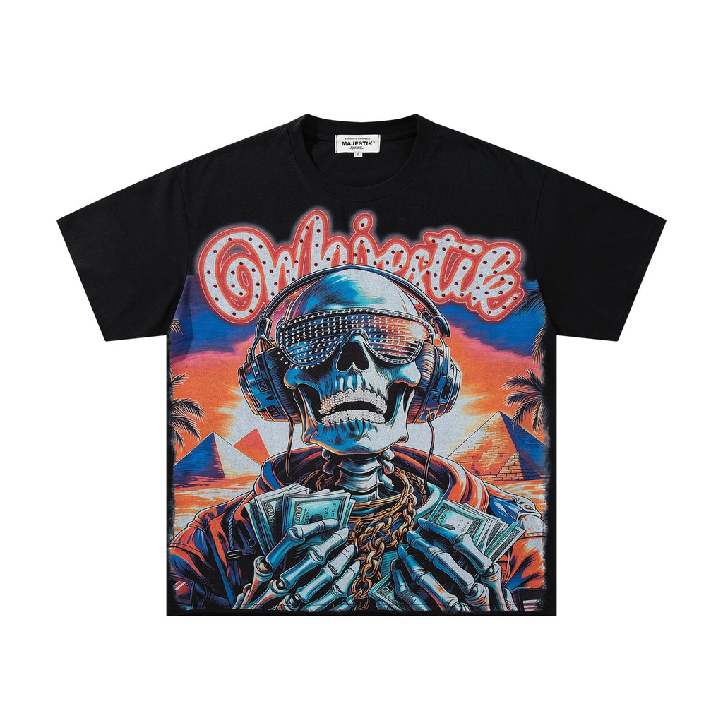 MAJESTIK Skull Graphic Short-Sleeve T-Shirt — front