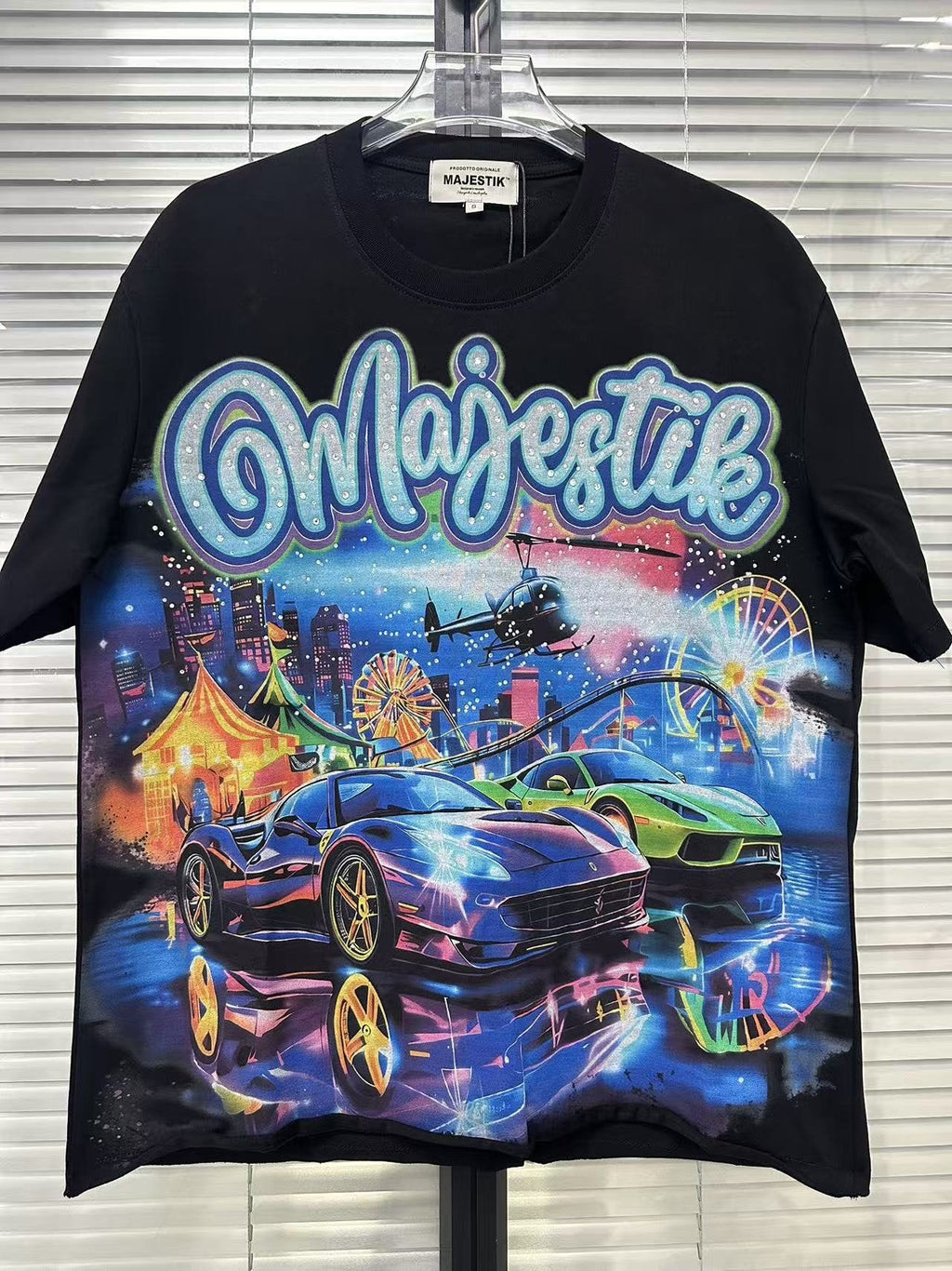 MAJESTIK Car Carnival Graphic T-Shirt — context