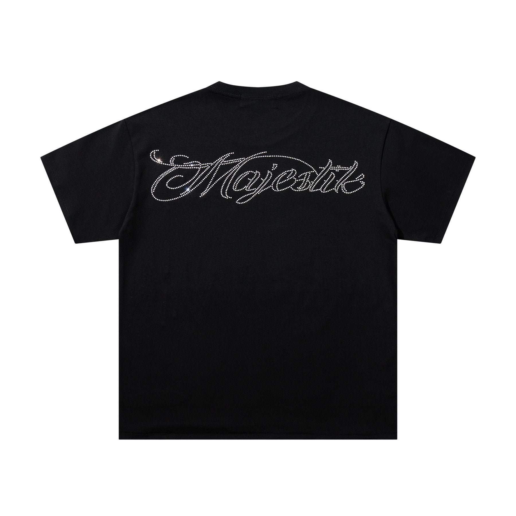 MAJESTIK Alien Rhinestone Graphic T-Shirt — back