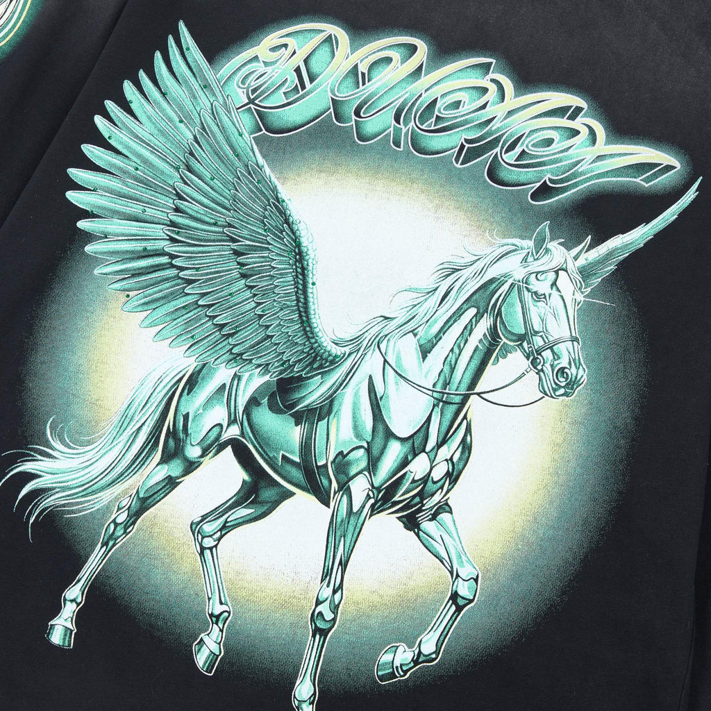 DUAA Pegasus Rhinestone Long-Sleeve T-Shirt — detail