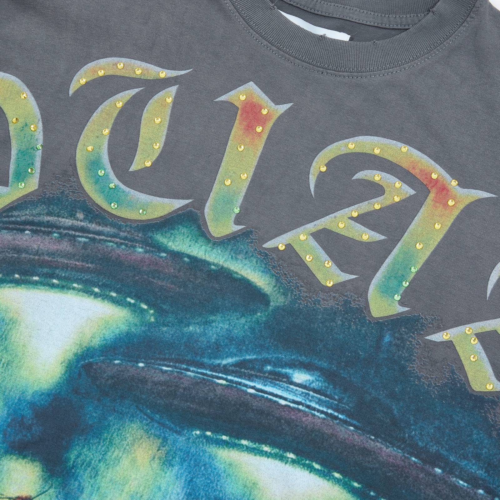 DUAA Cowboy Graphic Gray Short-Sleeve T-Shirt — detail