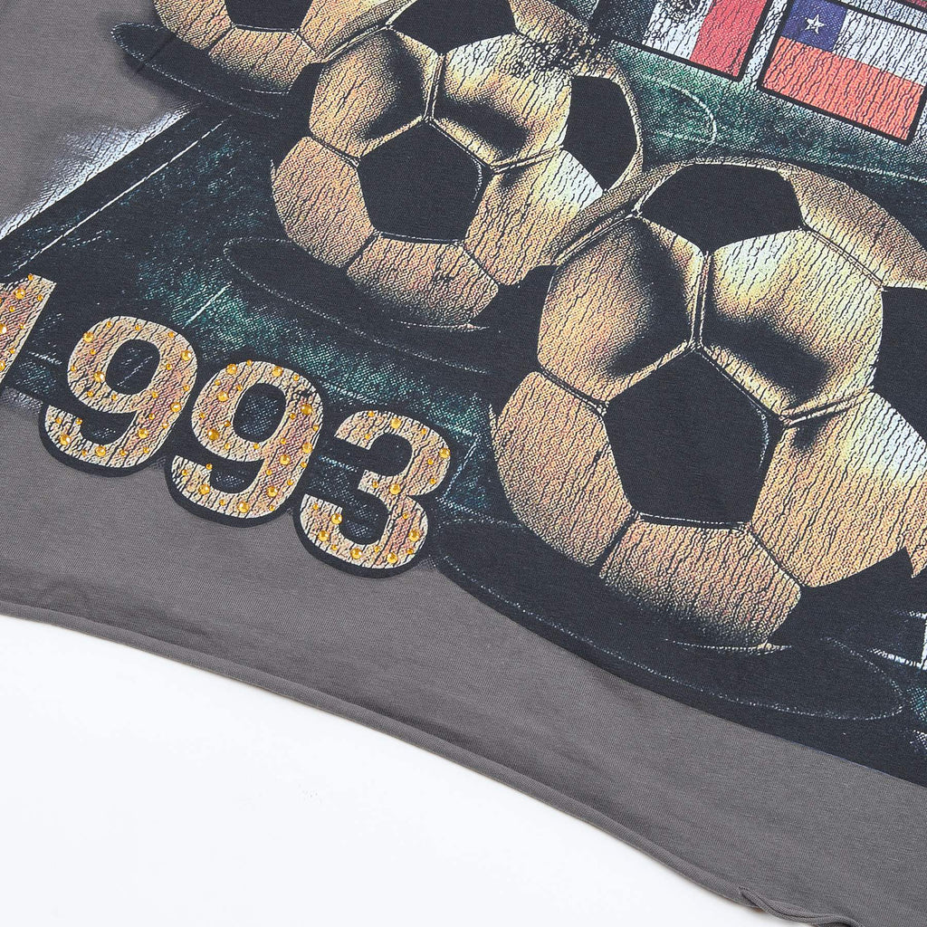DUAA WC 93 Soccer Flag Distressed Graphic T-Shirt — detail