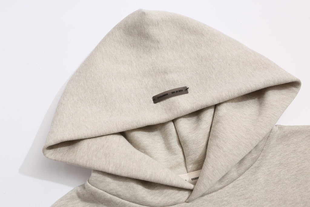 Fear of God Essentials Tonal Logo Light Grey Hoodie — detail