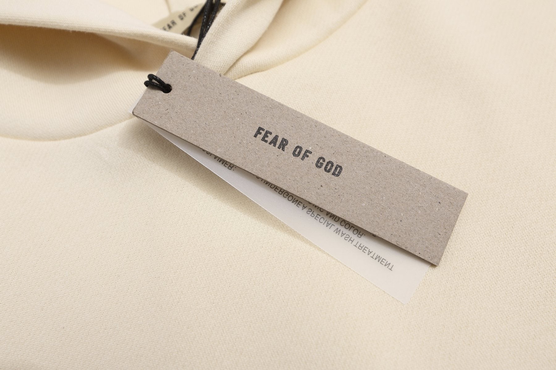 Fear of God Los Angeles Chapter Cream Hoodie — hang_tag
