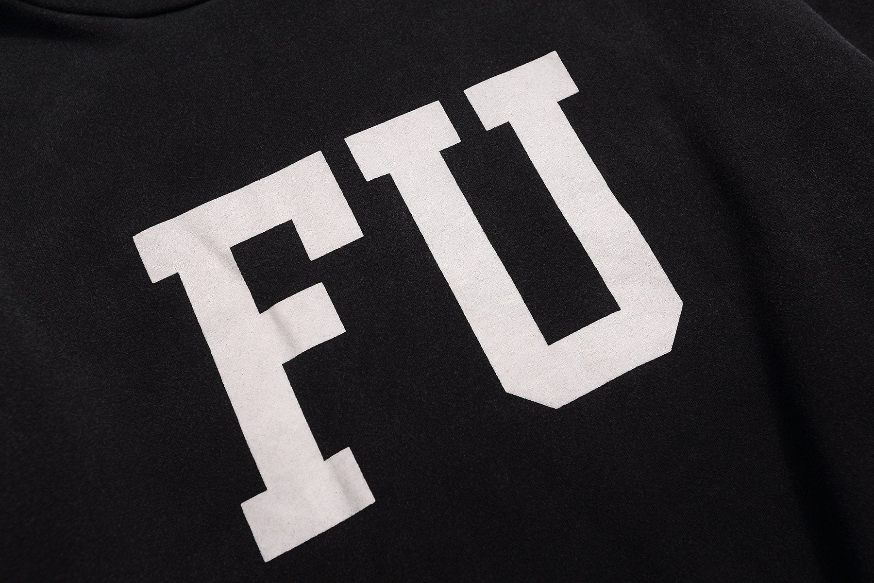 Fear of God FU Graphic Black Hoodie — detail