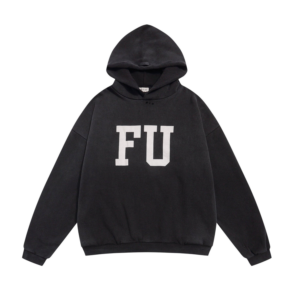 Fear of God FU Graphic Black Hoodie — front