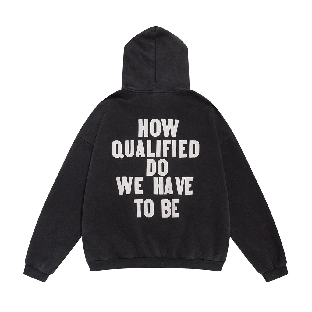 Fear of God Black Text Graphic Pullover Hoodie — back
