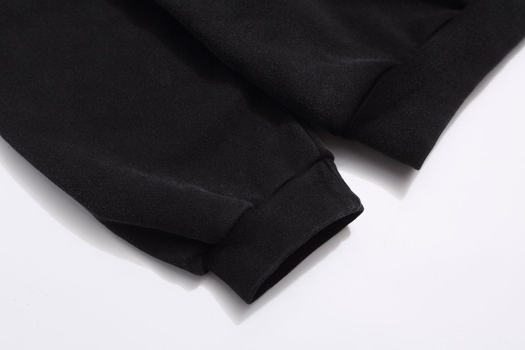 Fear of God Black Text Graphic Pullover Hoodie — detail