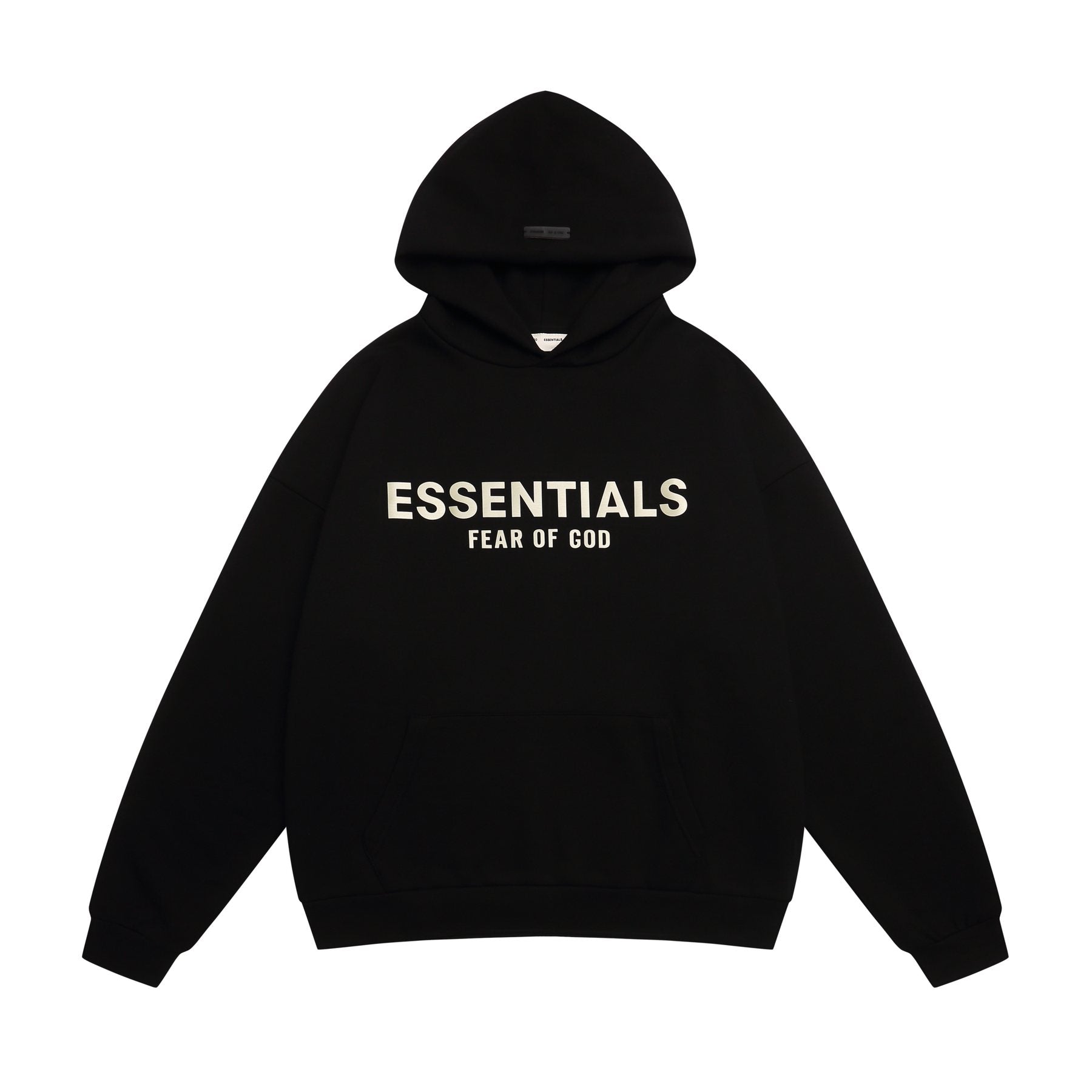 Essentials Fear of God Embossed Wordmark Pullover Hoodie — front