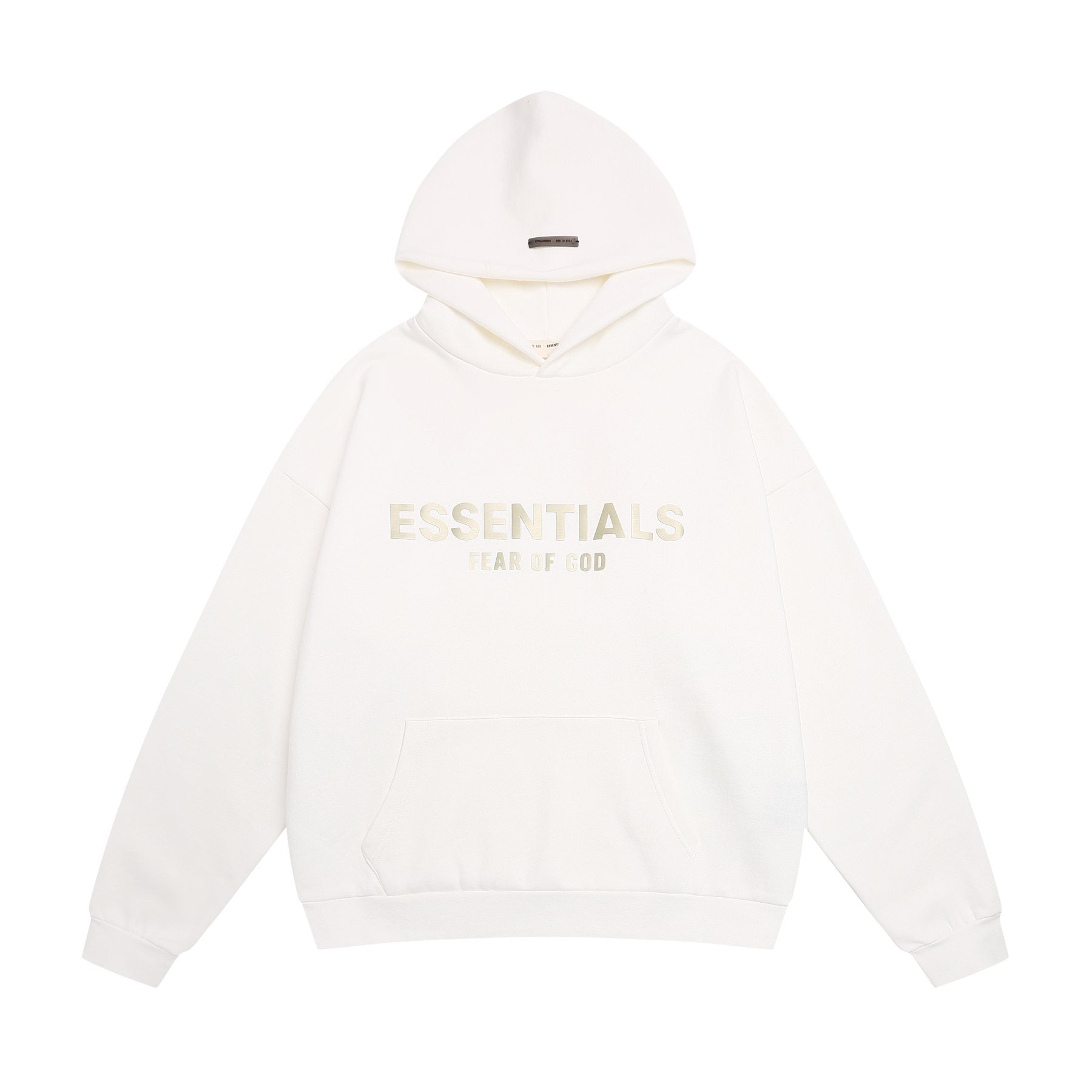 Essentials Fear of God Embossed Wordmark Pullover Hoodie — front