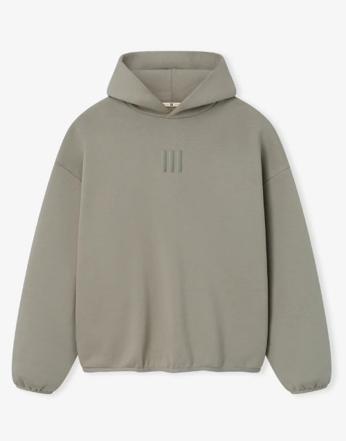 ESSENTIALS Tonal Three-Bar Graphic Pullover Hoodie — front