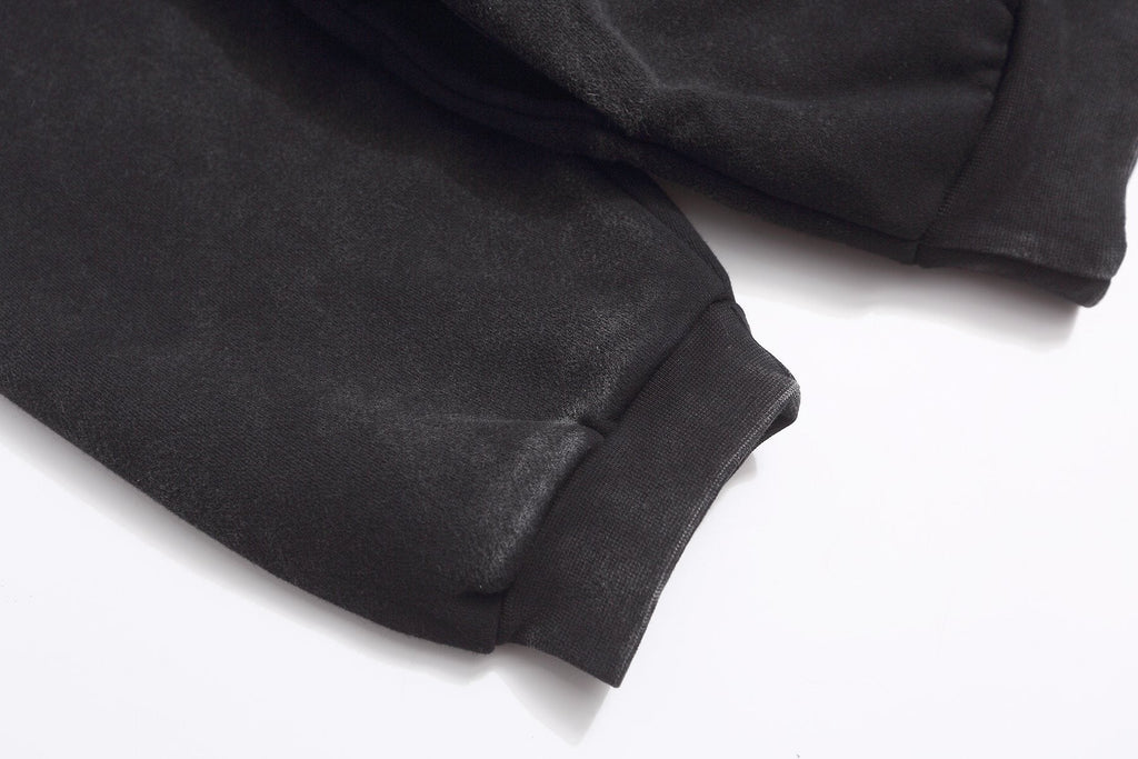 Fear of God Washed Black Side-Pocket Graphic Hoodie — detail