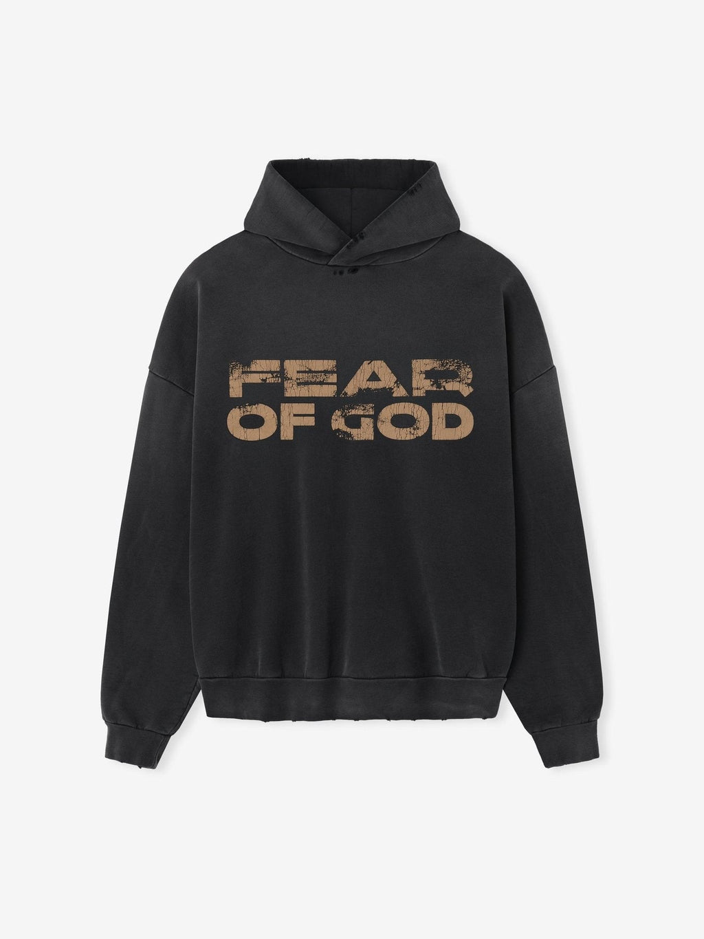 Fear of God Washed Black Side-Pocket Hoodie — front