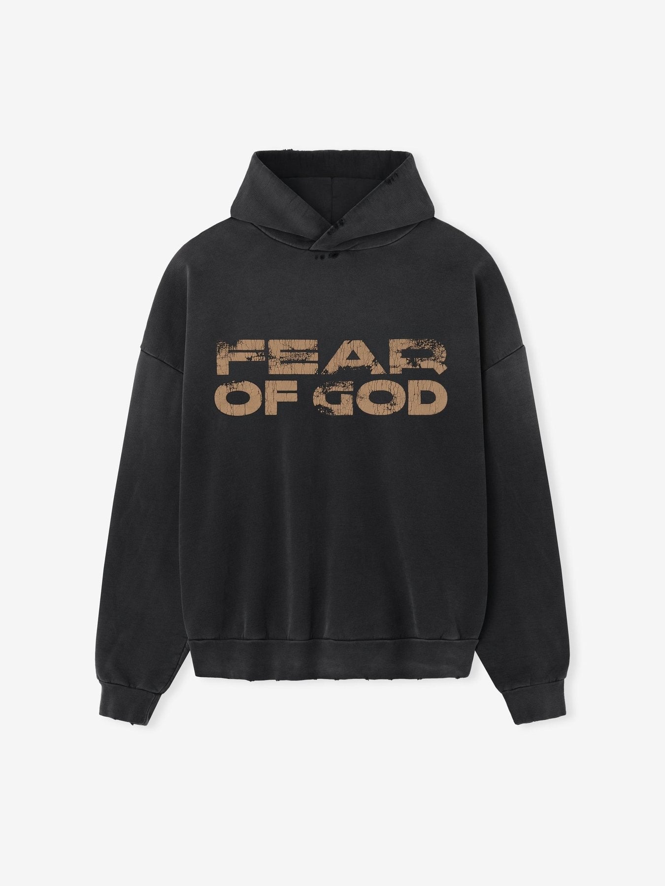 Fear of God Washed Black Side-Pocket Hoodie — front