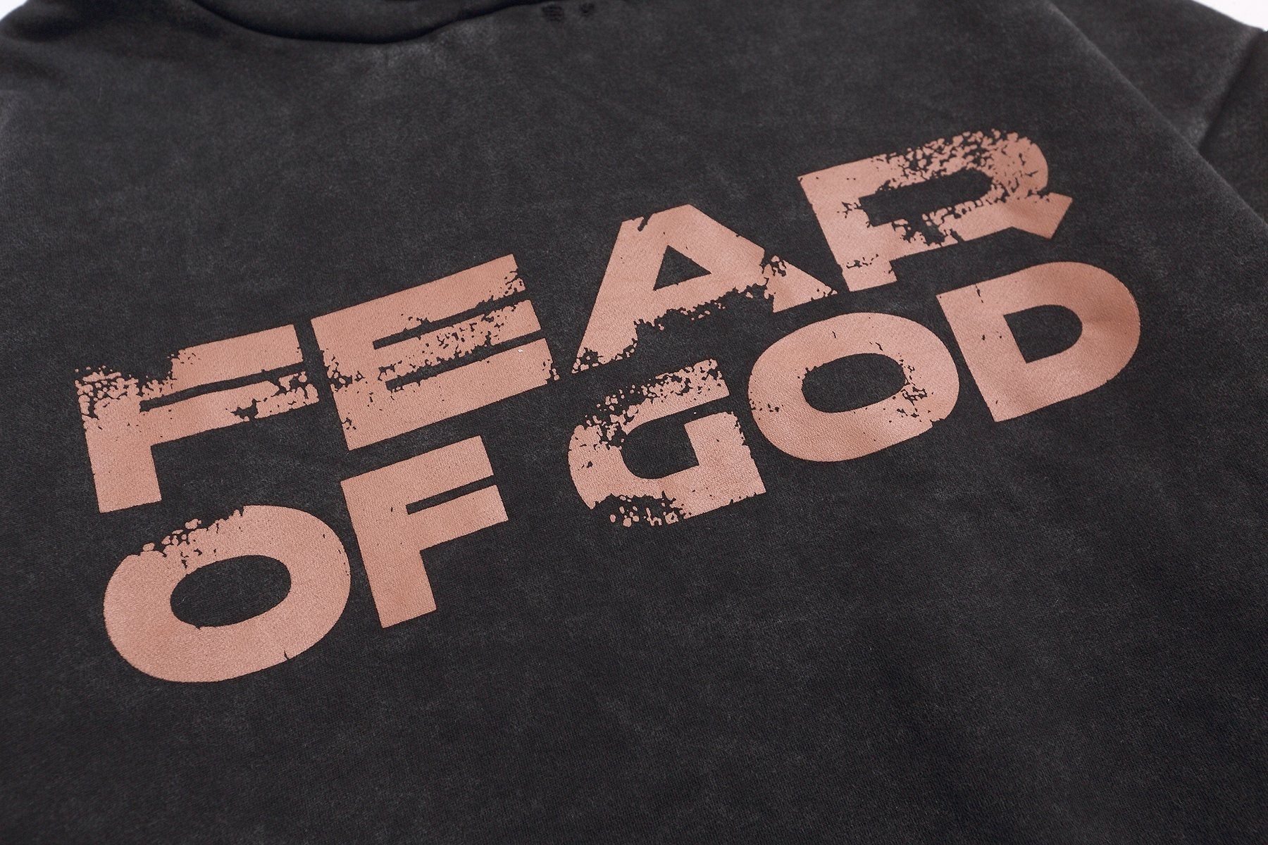 Fear of God Washed Black Side-Pocket Hoodie — detail