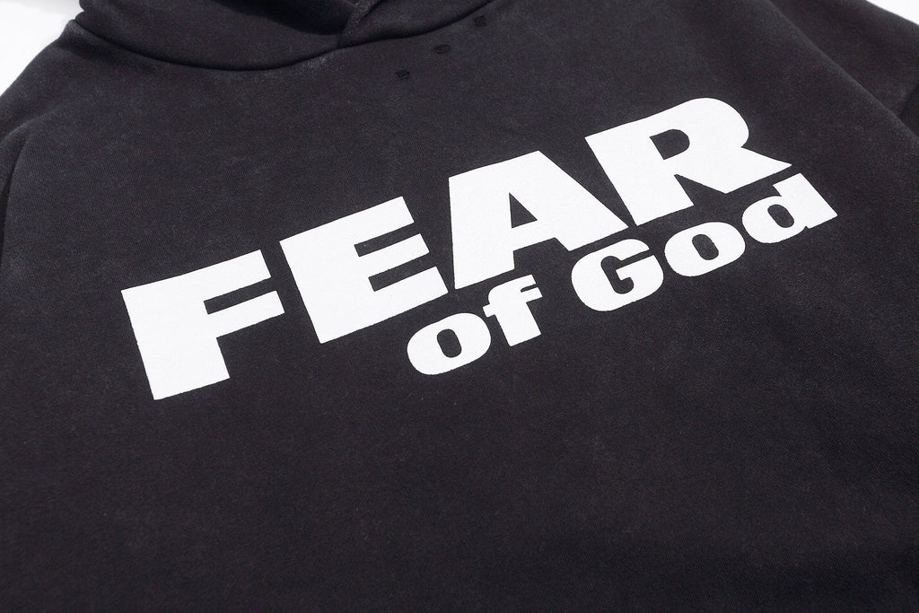 Fear of God Washed Graphic Pullover Hoodie — detail
