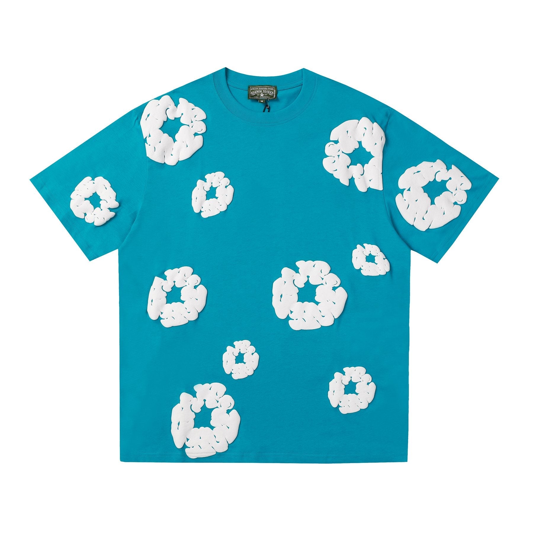DENIM TEARS All-Over Floral Cloud Graphic T-Shirt — front