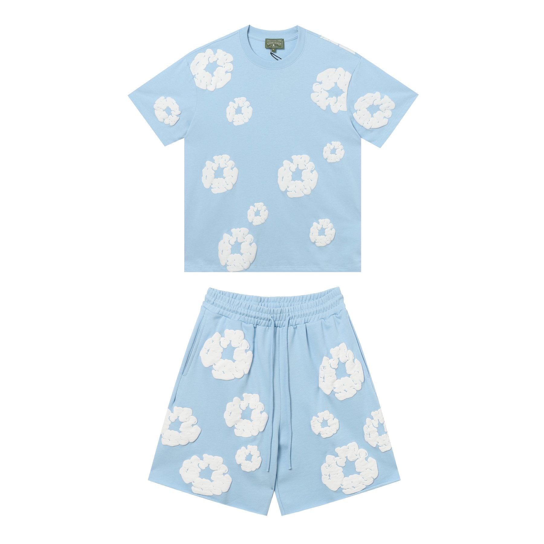 DENIM TEARS All-Over Flower Short-Sleeve Set — front