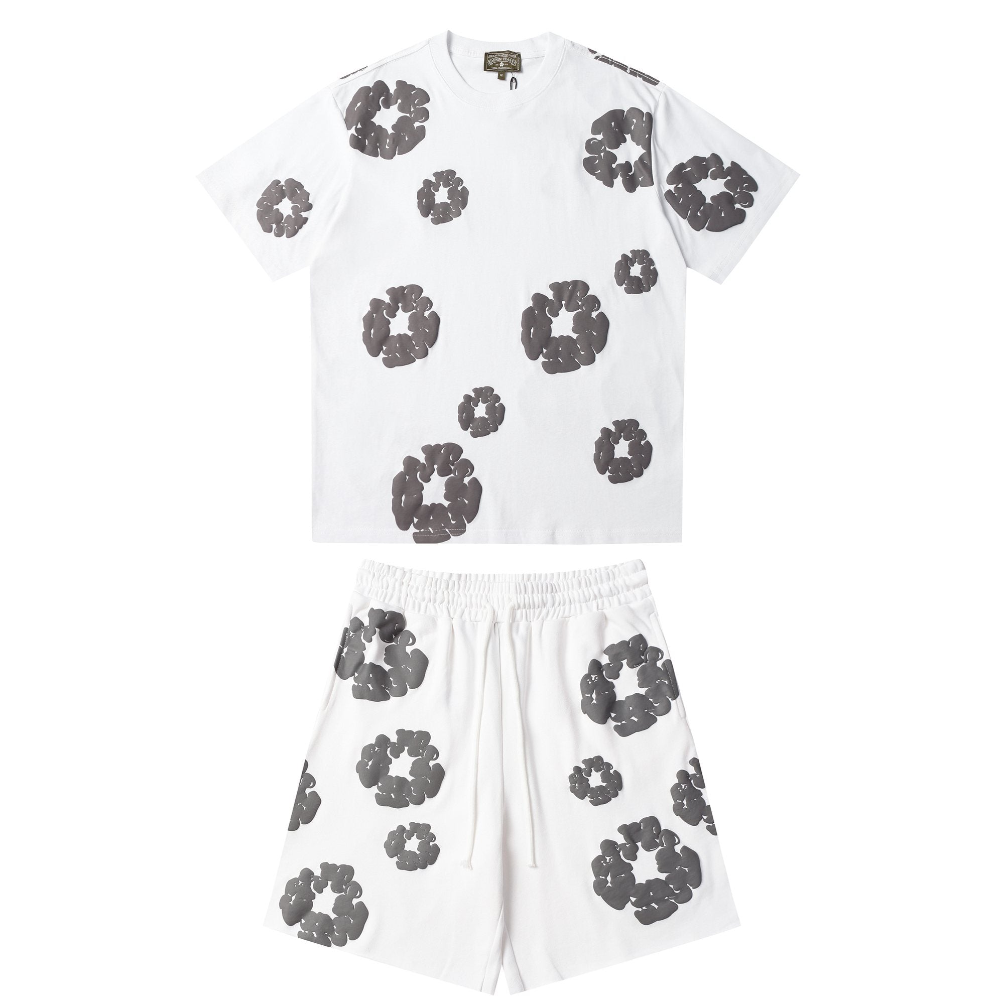 DENIM TEARS Floral Cloud Print Short-Sleeve Set — front