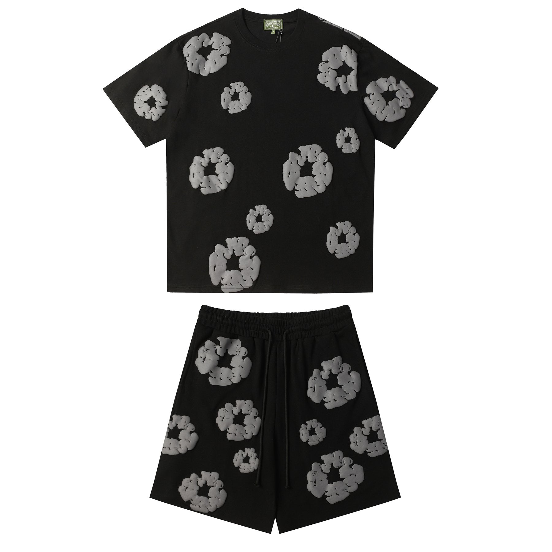 DENIM TEARS Floral Cloud Print Short-Sleeve Set — front
