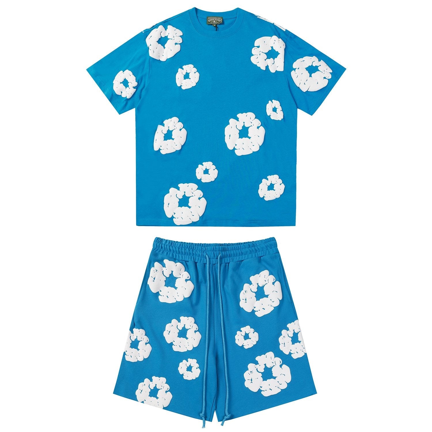 DENIM TEARS Floral Cloud Print Short-Sleeve Set — front