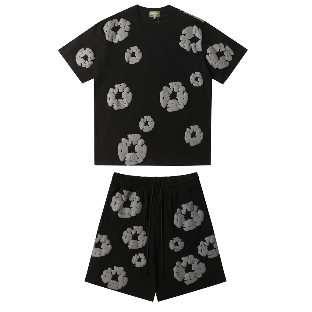 DENIM TEARS Cotton Wreath Graphic Short-Sleeve Set — front