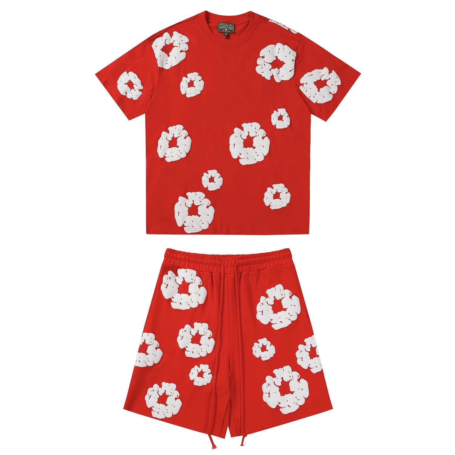 DENIM TEARS Cotton Wreath Graphic Short-Sleeve Set — front
