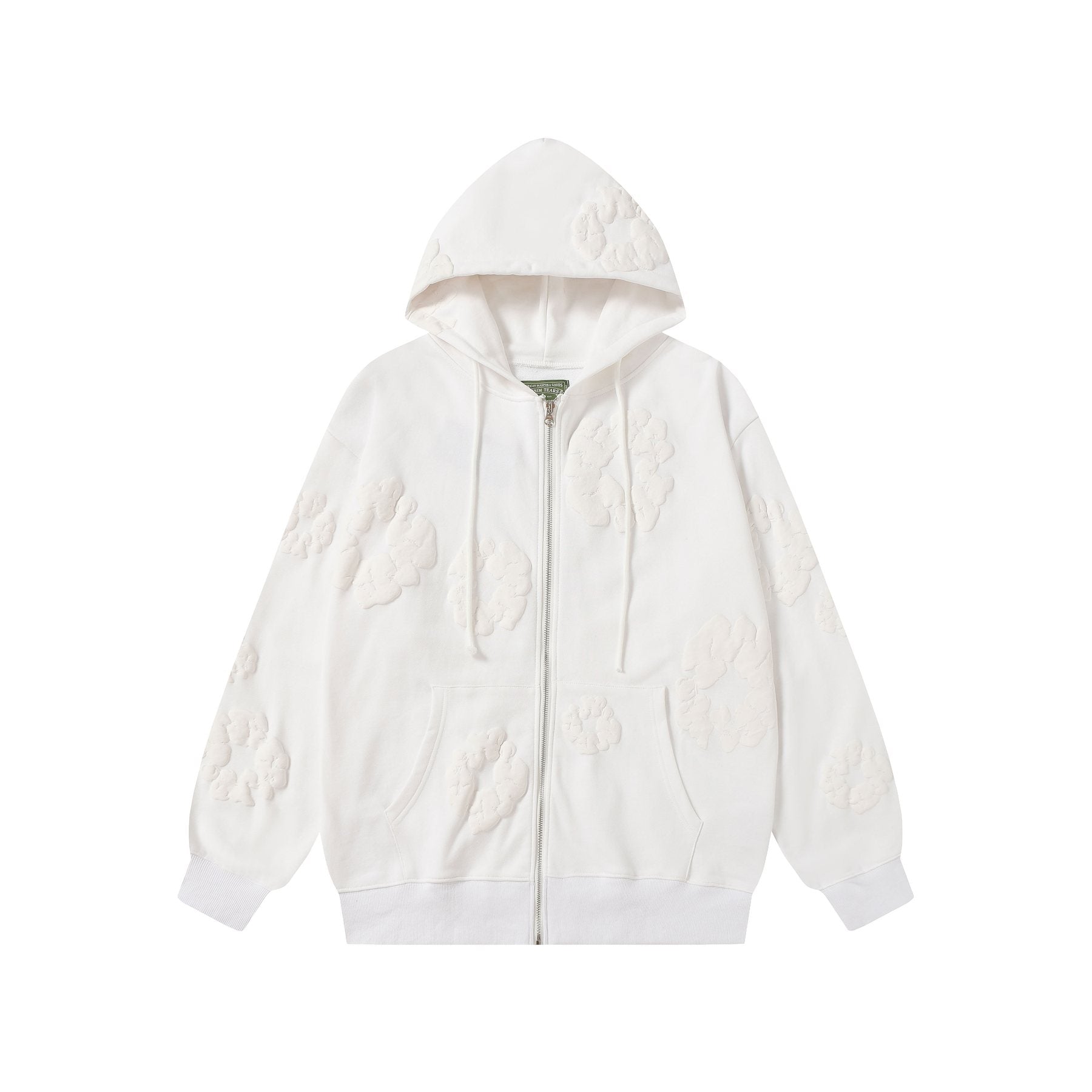 DENIM TEARS Floral Zip Hoodie — front