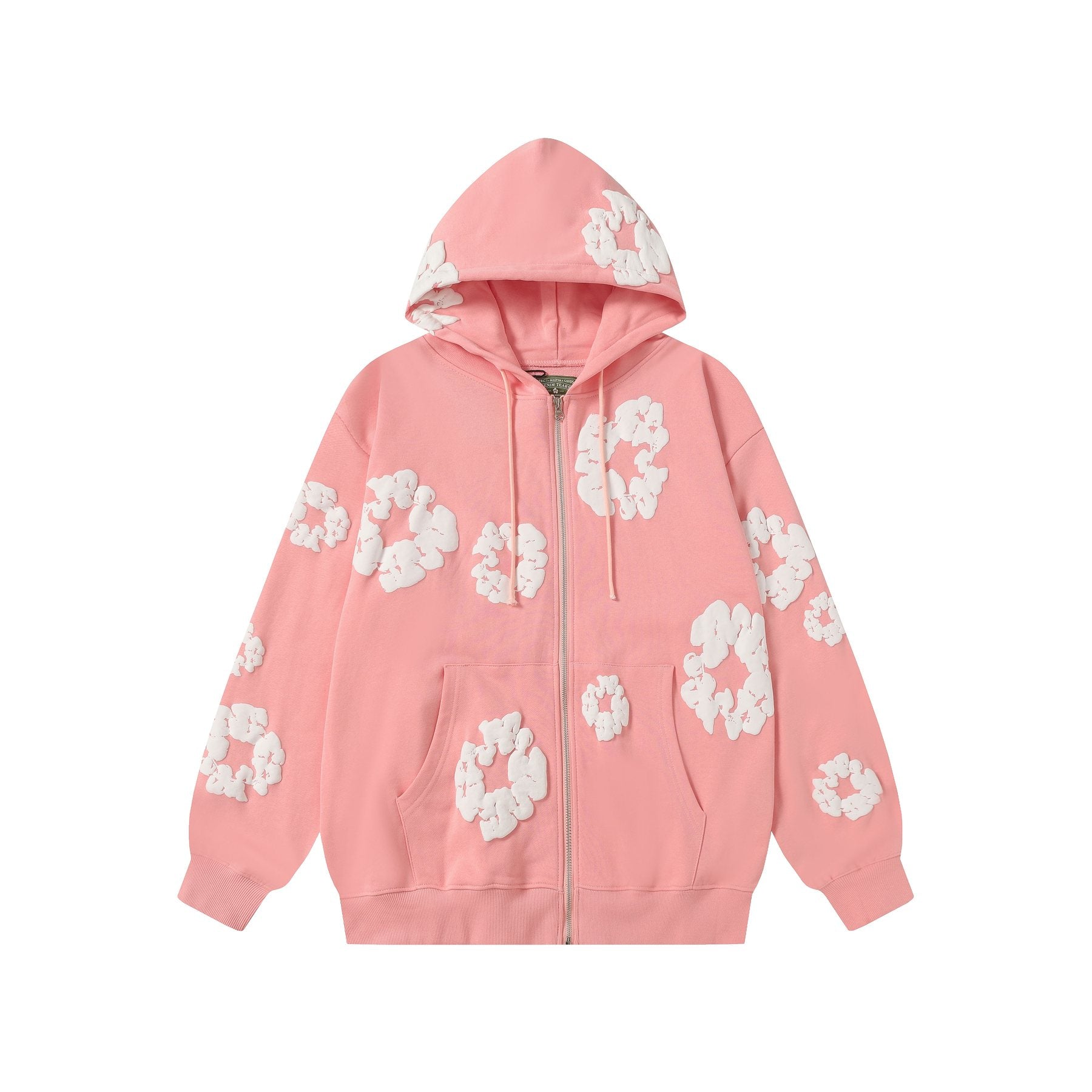 DENIM TEARS Floral Zip Hoodie — front