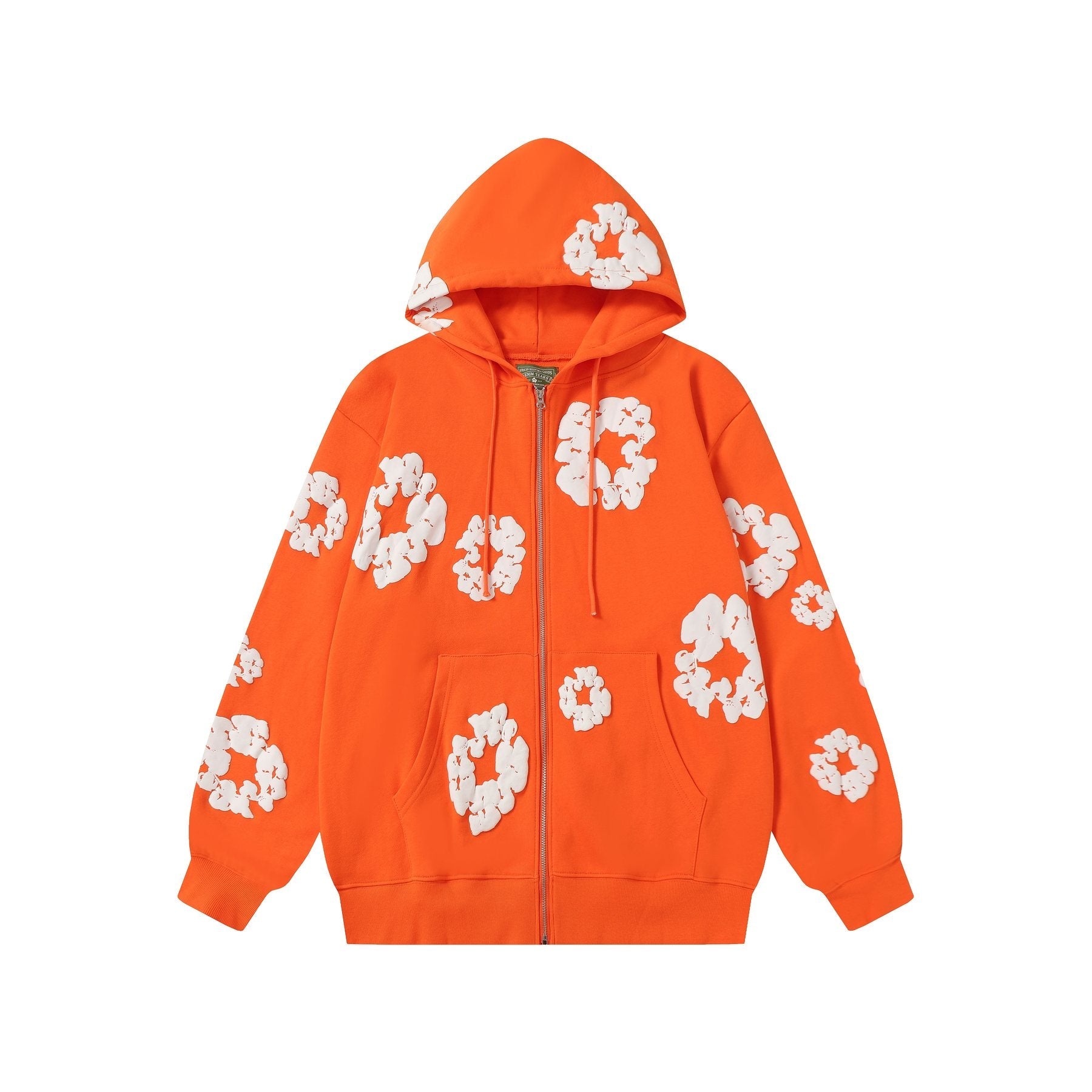 DENIM TEARS Floral Zip Hoodie — front