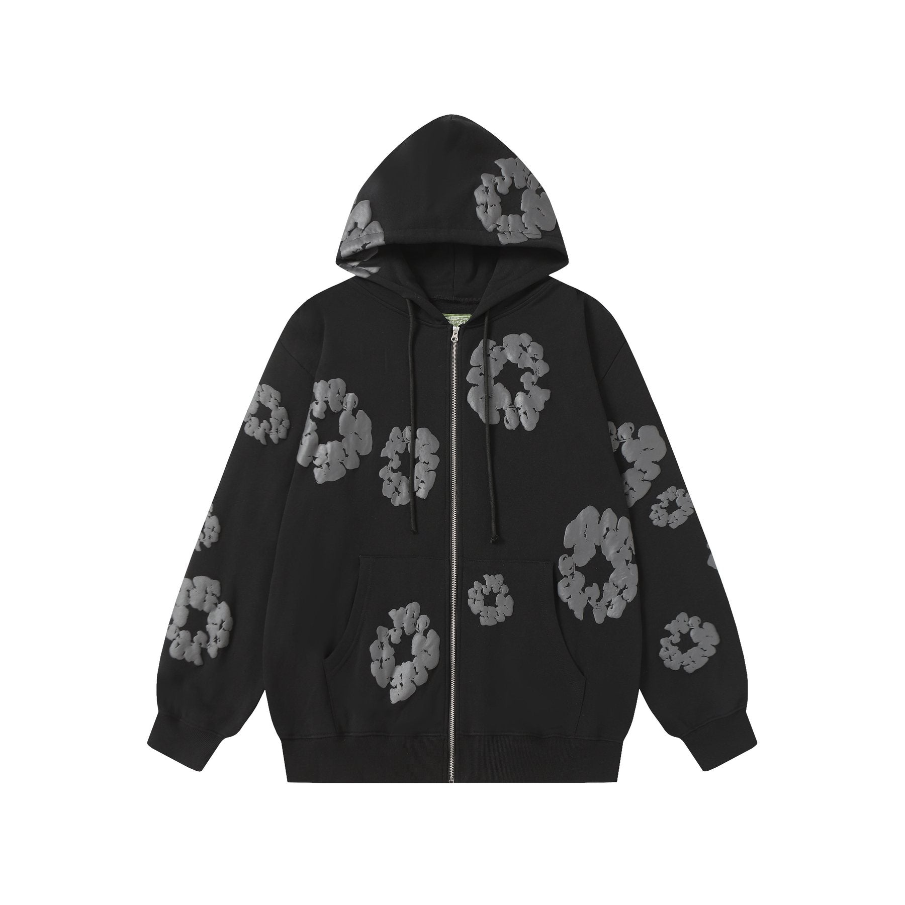DENIM TEARS Floral Zip Hoodie — front
