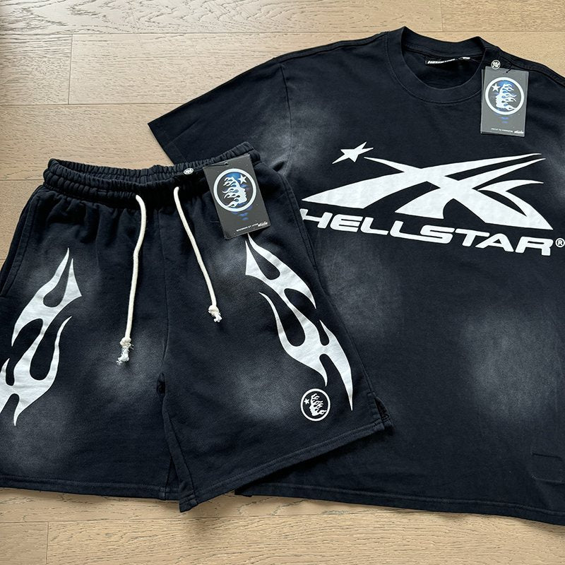 Hellstar Face Flame Graphic Short-Sleeve Set — hero