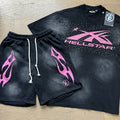 Hellstar Pink Vector Flame Short-Sleeve Set — hero