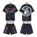 Hellstar Red Logo T-Shirt and Shorts Set — comparison