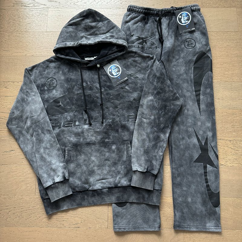Hellstar Tonal Star Hoodie and Pants Set — front