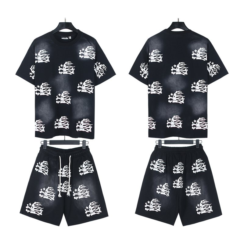 Hellstar Allover Logo T-Shirt & Shorts Set — front